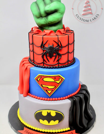 Superhero birthday cake for boys Design 4