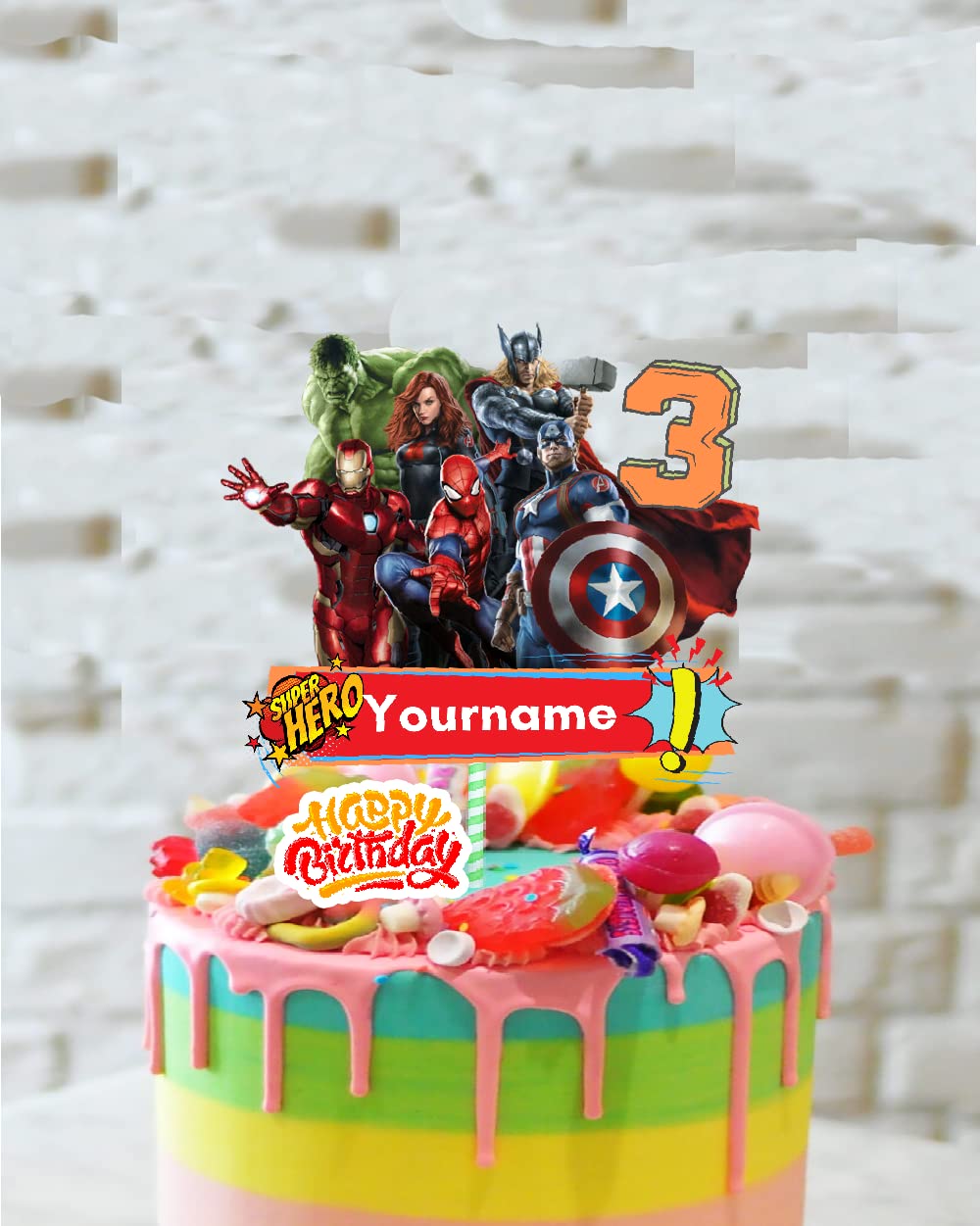 Superhero birthday cake for boys Design 57