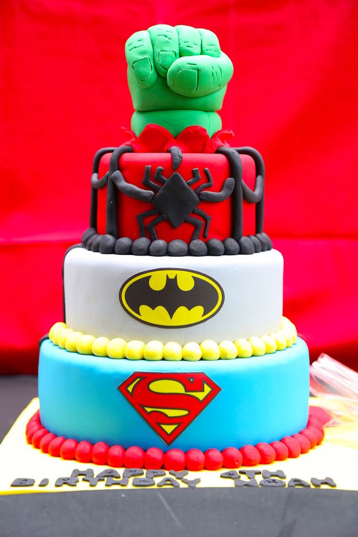 Superhero birthday cake for boys Design 66