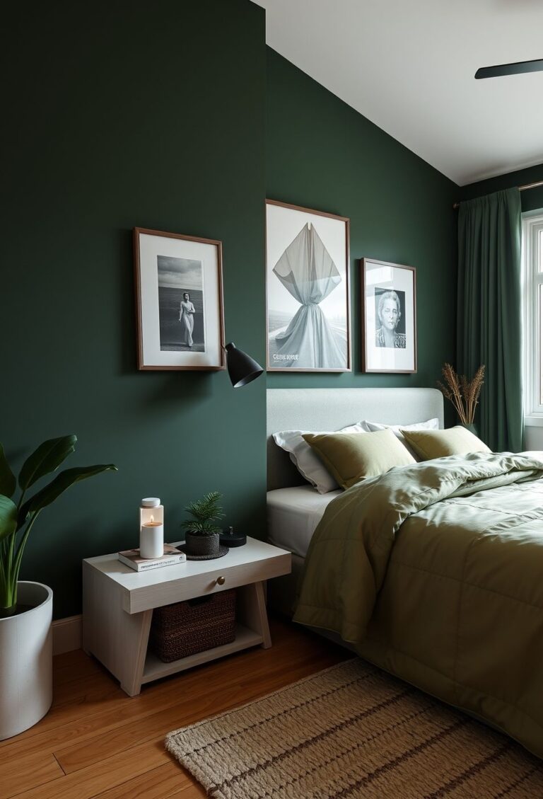 28 Cozy Bedroom ideas dark green
