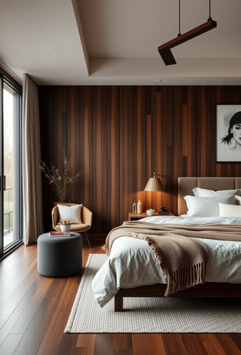29 Cozy Bedroom ideas dark wood