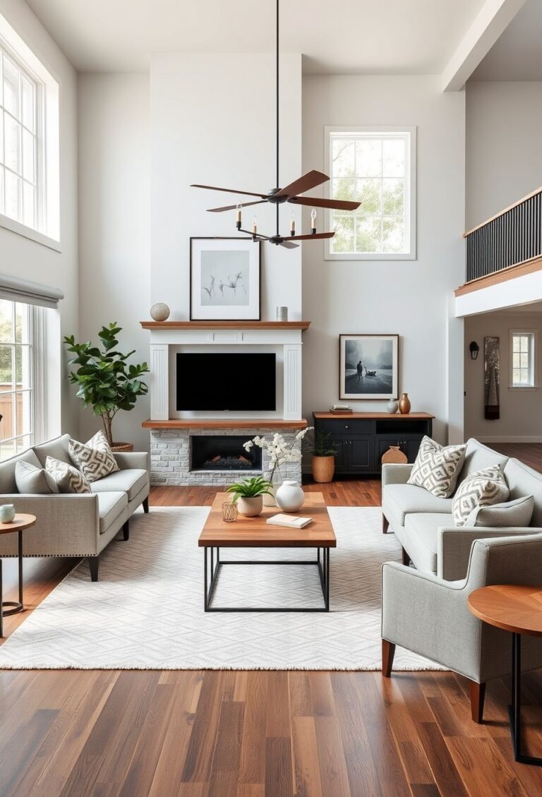 26 farmhouse living room design