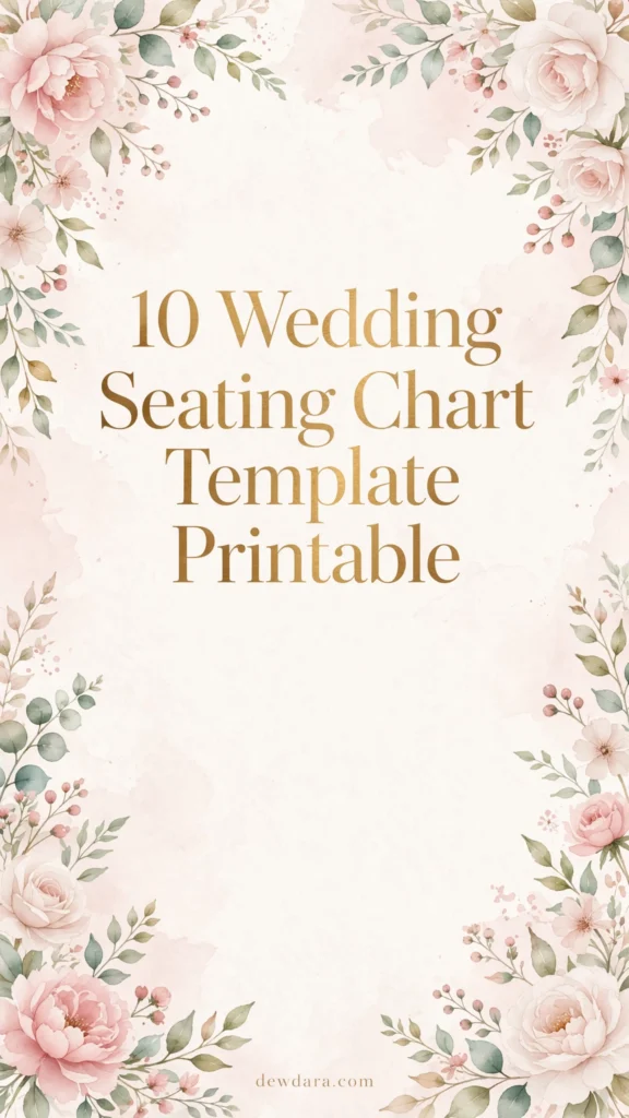 10 wedding seating chart template printable
