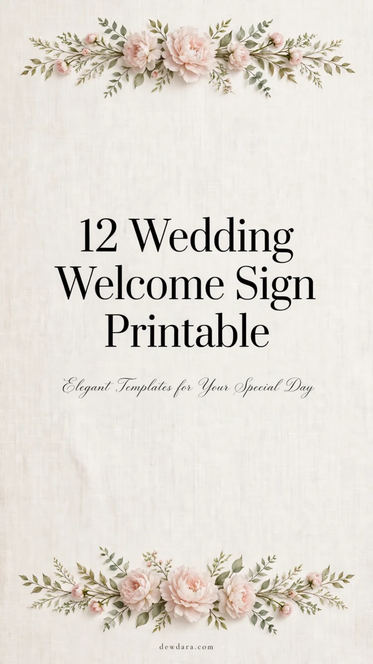 12 wedding welcome sign printable