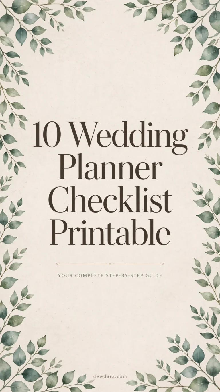 10 wedding planner checklist printable
