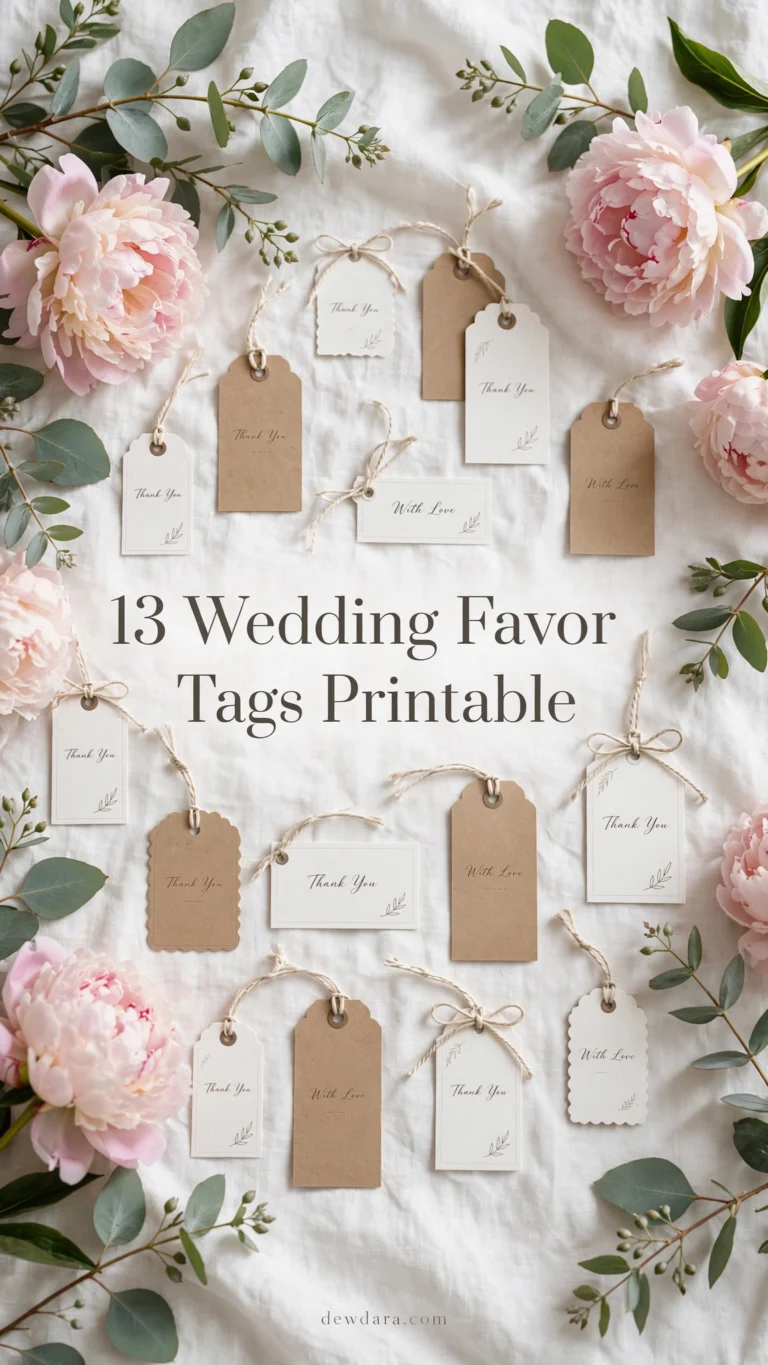 13 wedding favor tags printable