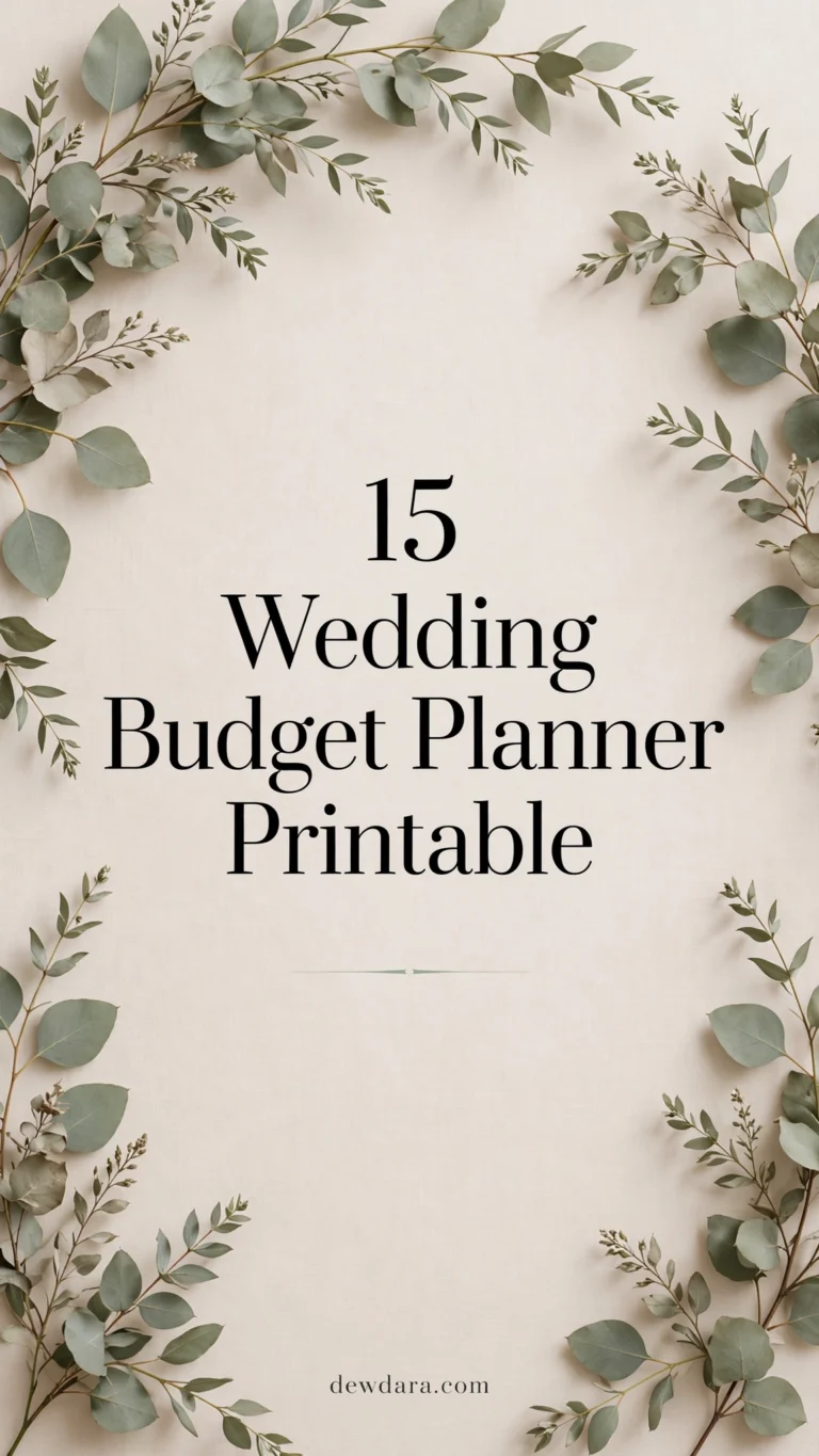15 wedding budget planner printable