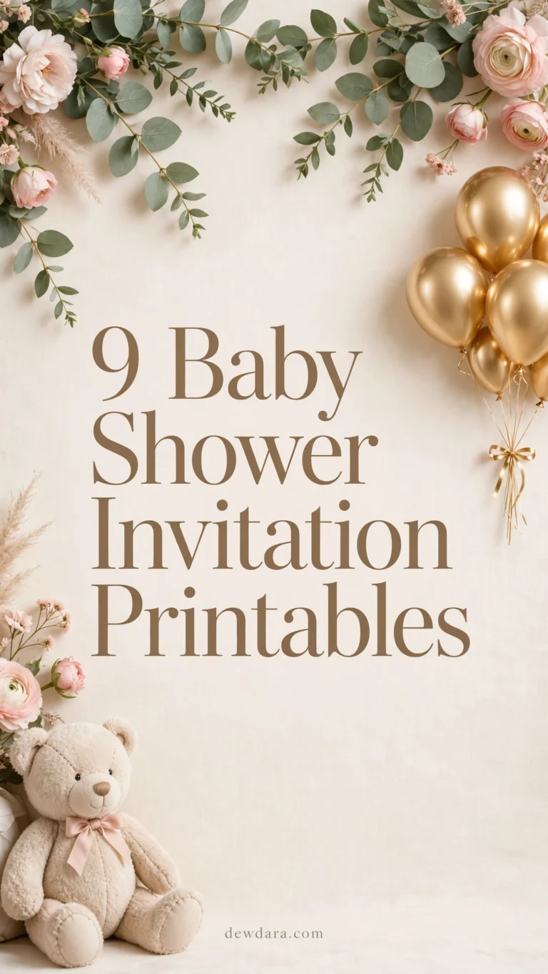 9 baby shower invitation printable