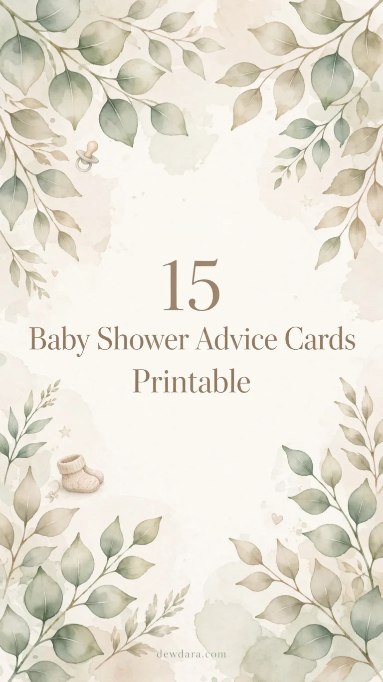 15 baby shower advice cards printable