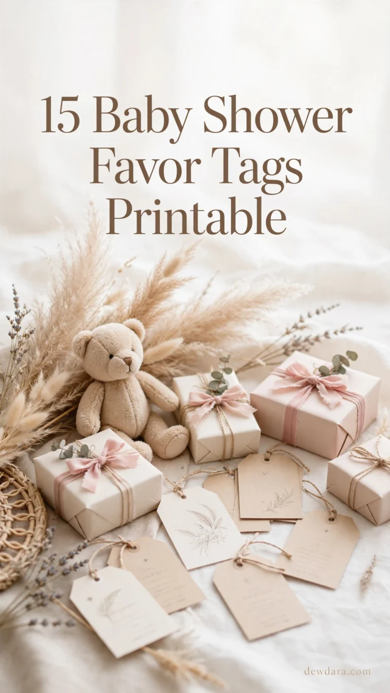 15 baby shower favor tags printable
