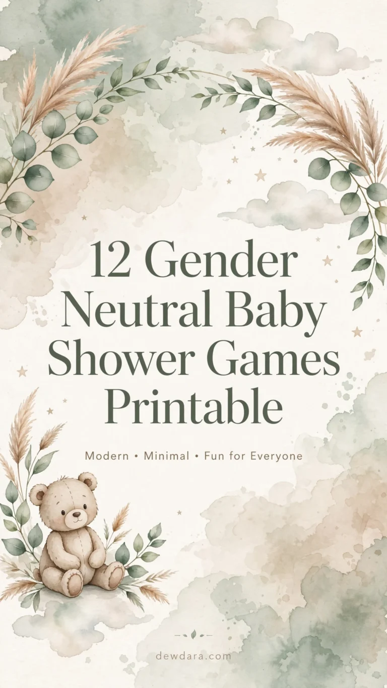 12 Gender Neutral Baby Shower Games Printable