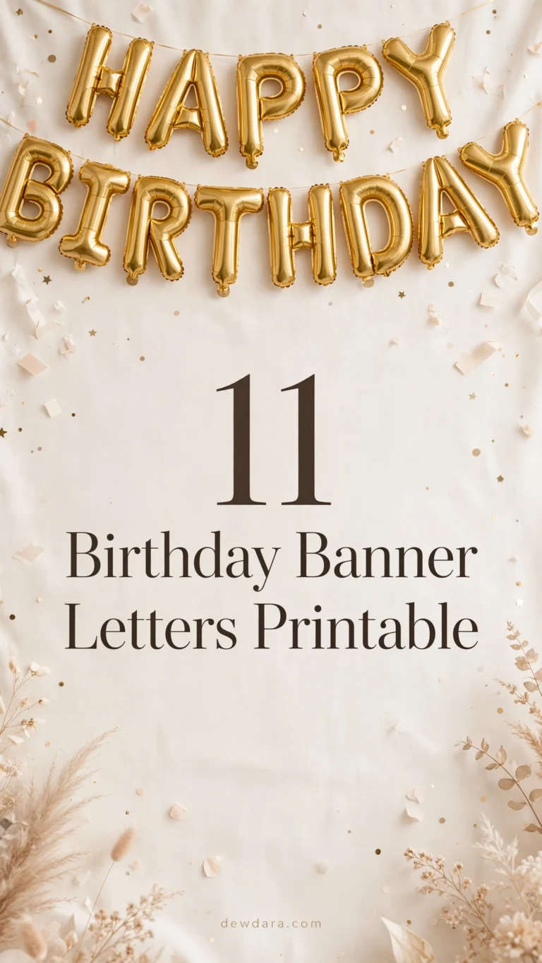 11 birthday banner letters printable