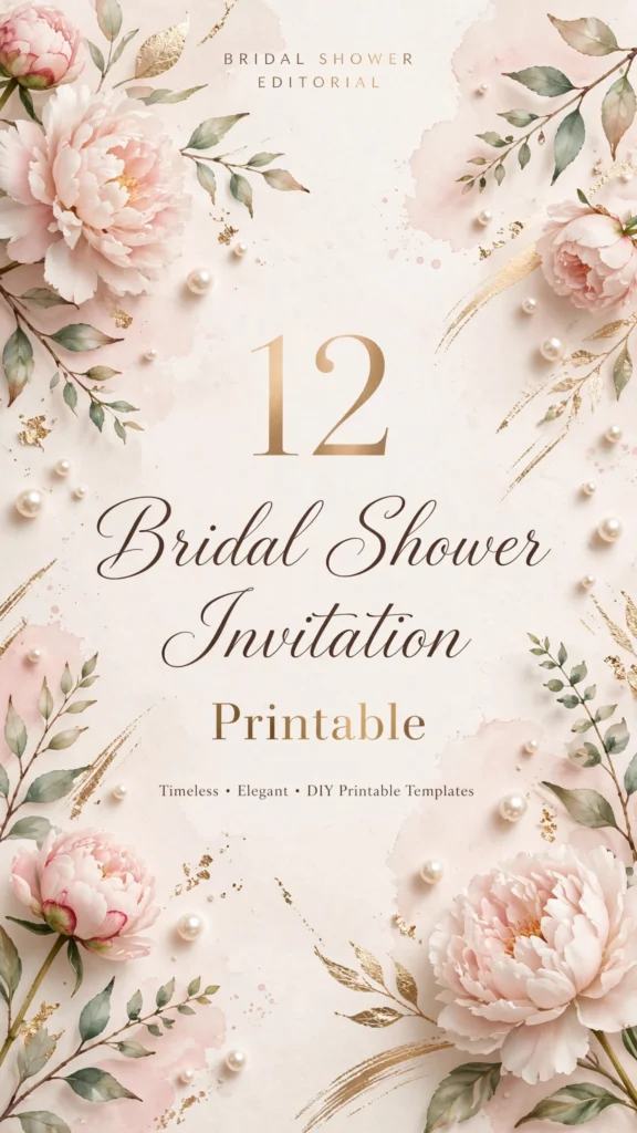 12 Bridal Shower Invitation Printable