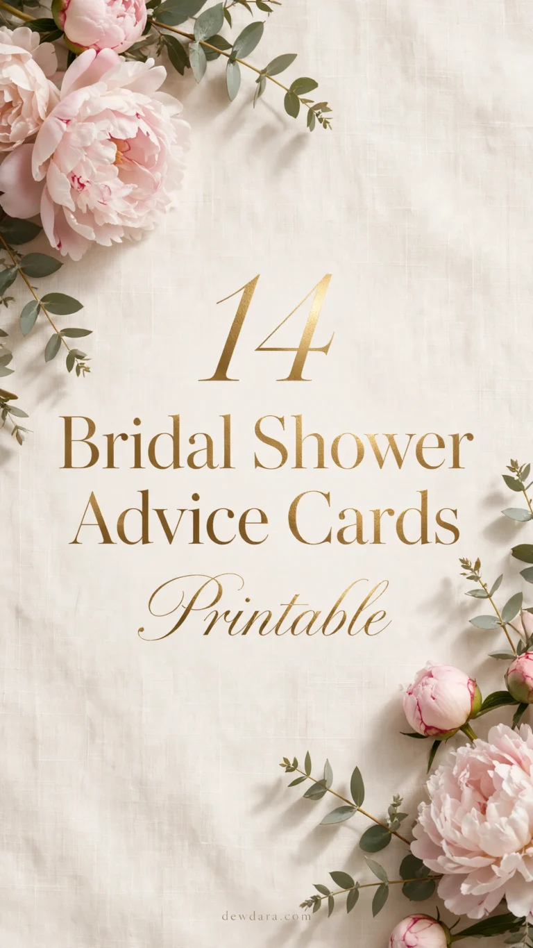 14 Bridal Shower Advice Cards Printable