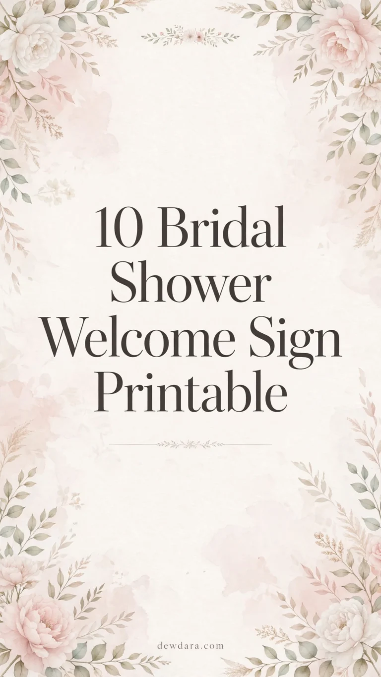 10 Bridal Shower Welcome Sign Printable