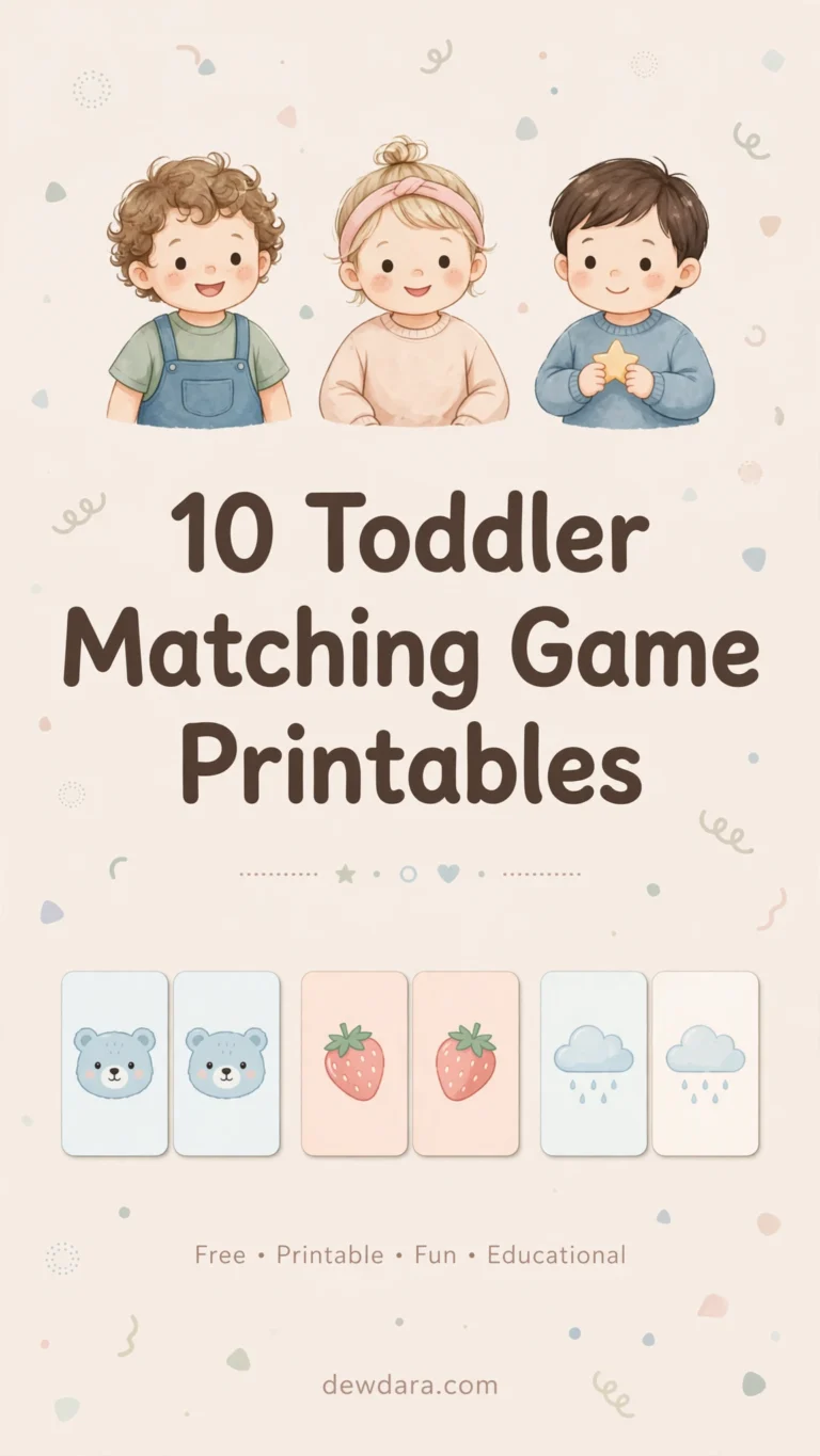 10 Toddler Matching Game Printable