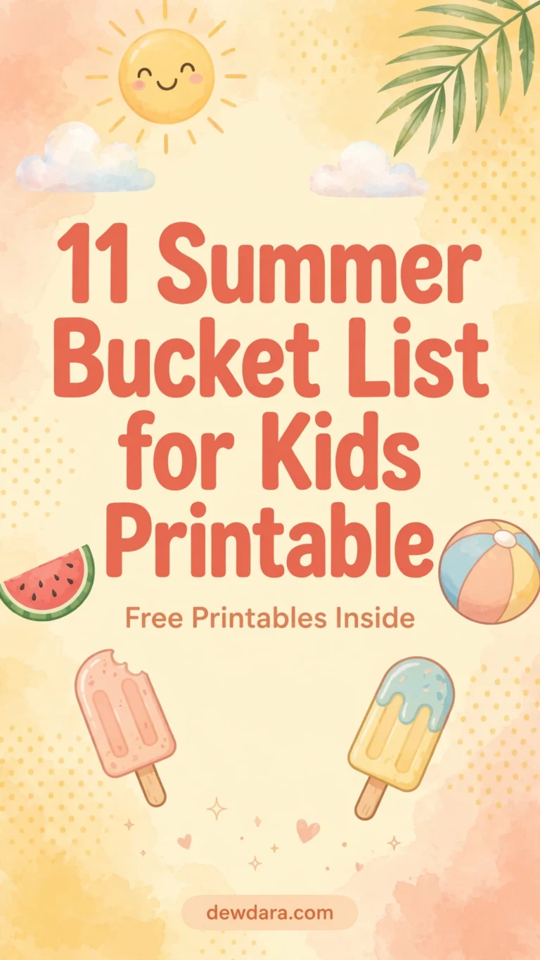 11 Summer Bucket List For Kids Printable