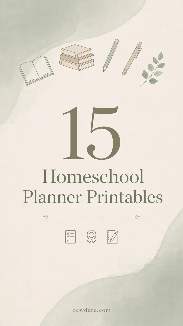 15 Homeschool Planner Printable