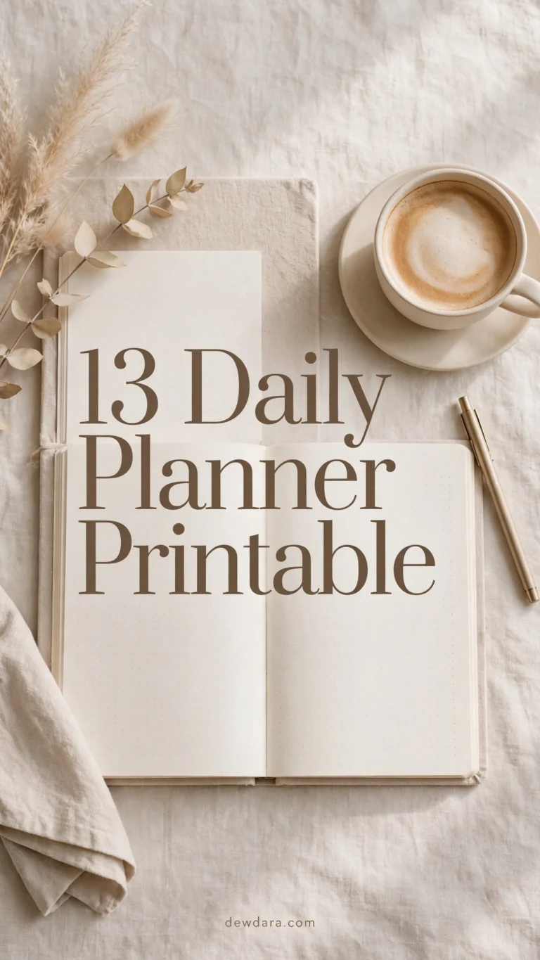 13 Daily Planner Printable