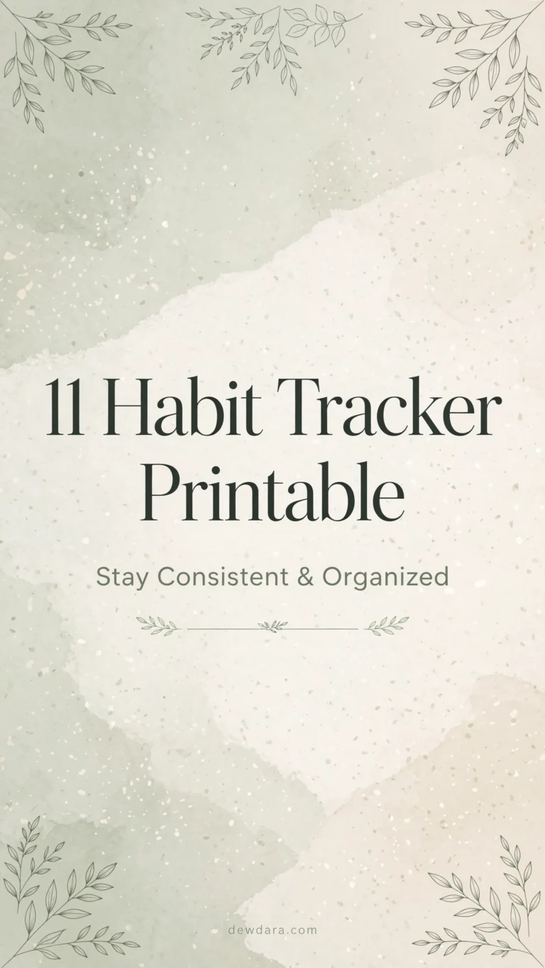 11 Habit Tracker Printable