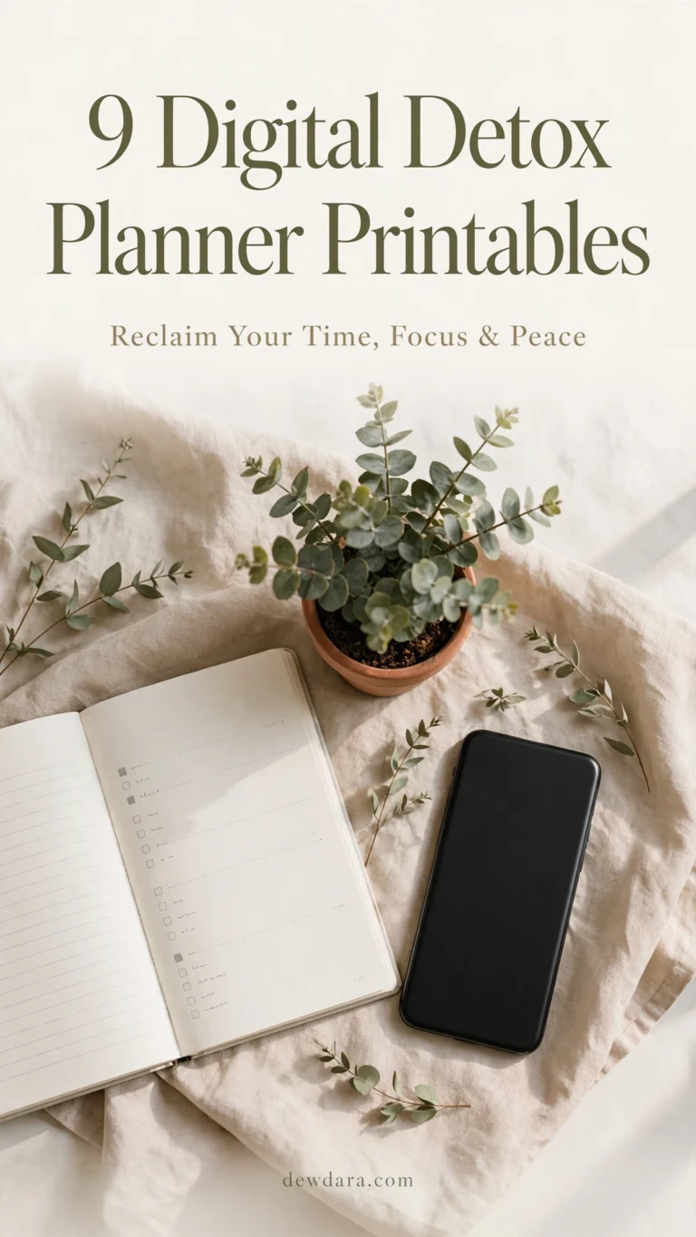9 Digital Detox Planner Printable