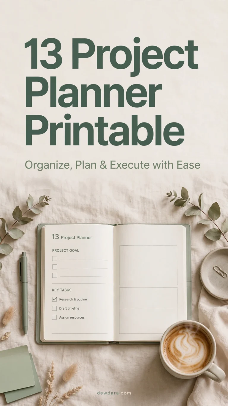 13 Project Planner Printable