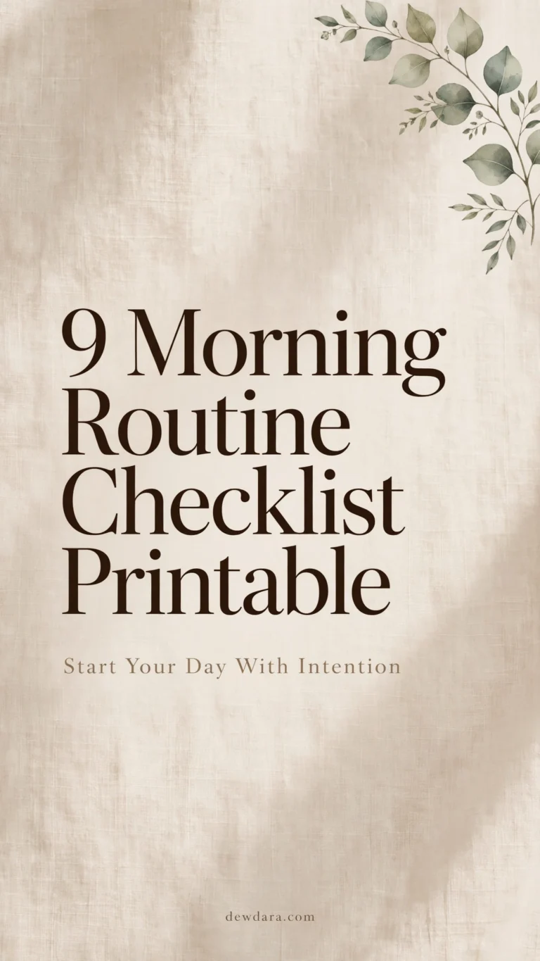 9 Morning Routine Checklist Printable