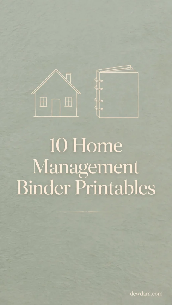 10 Home Management Binder Printable