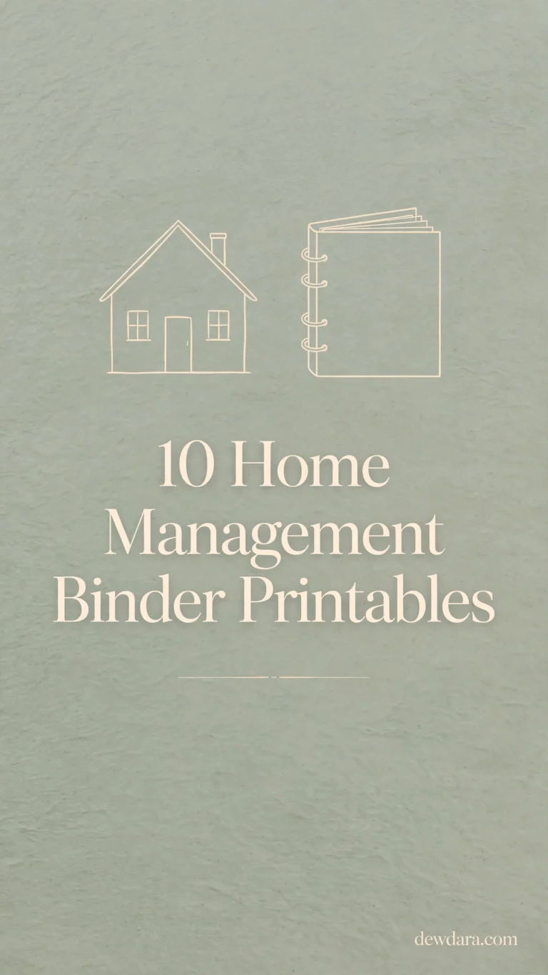 10 Home Management Binder Printable