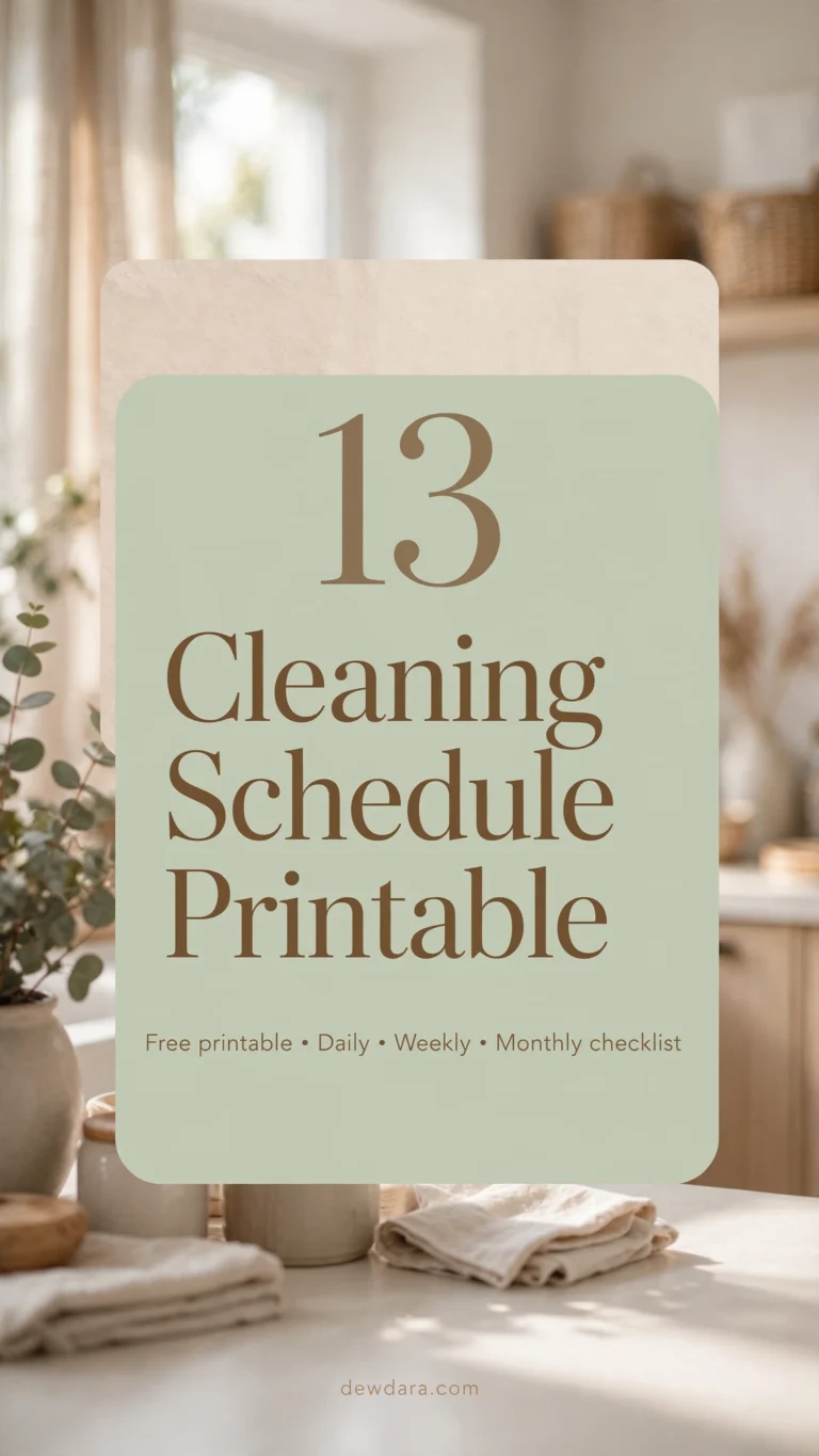 13 Cleaning Schedule Printable