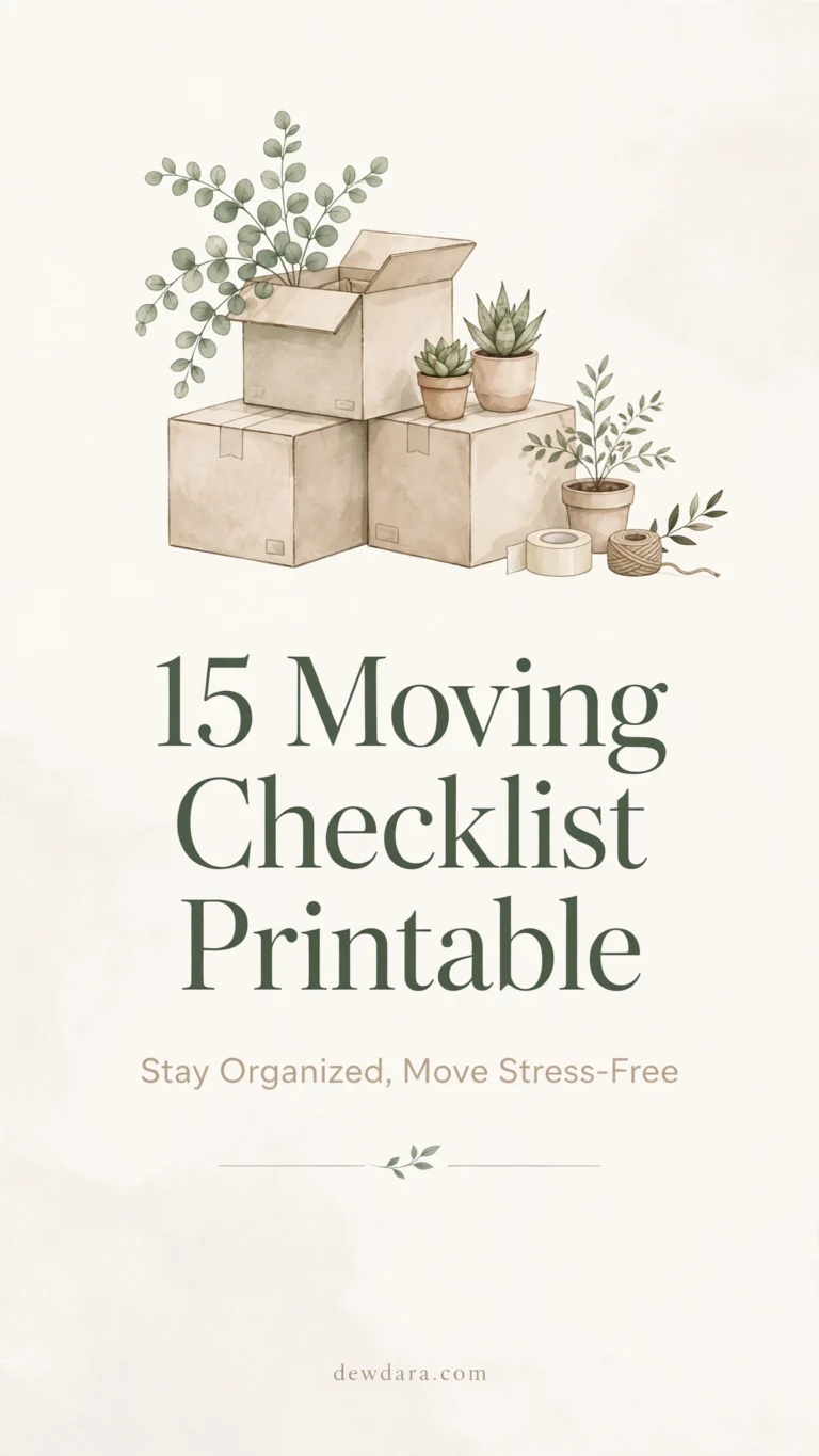 15 Moving Checklist Printable