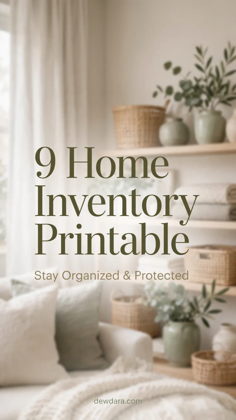 9 Home Inventory Printable