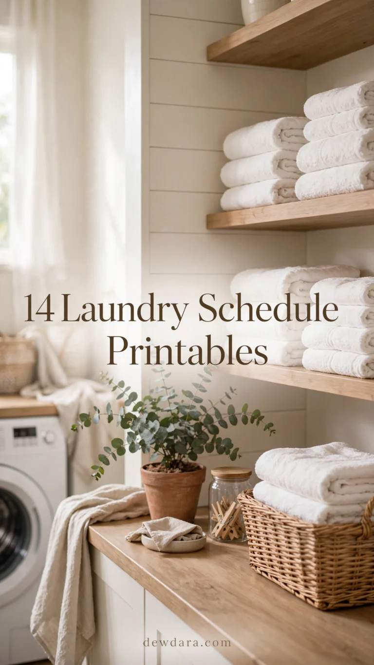 14 Laundry Schedule Printable