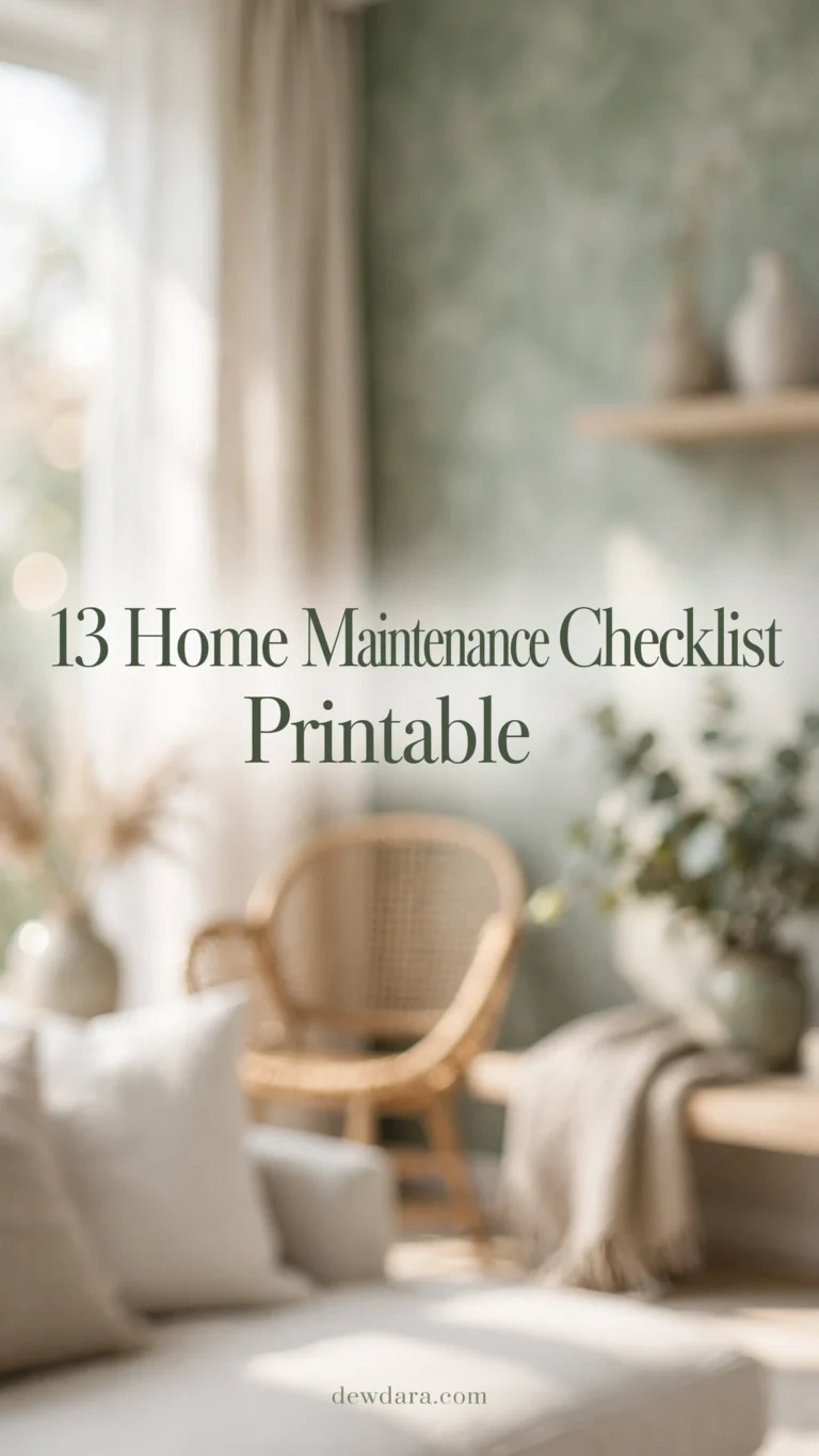 13 Home Maintenance Checklist Printable