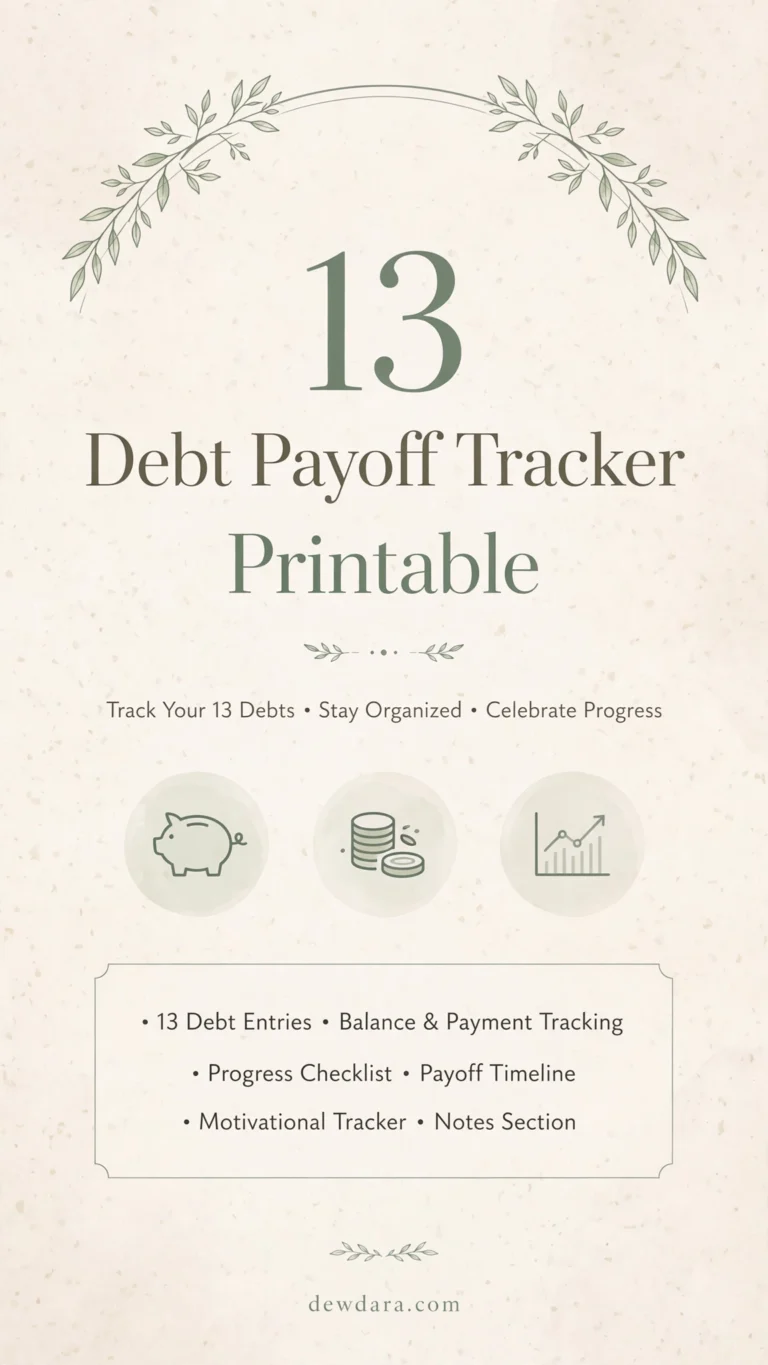 13 Debt Payoff Tracker Printable