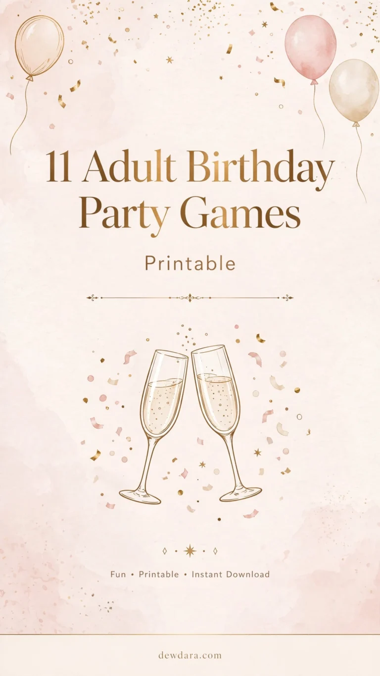 11 adult birthday party games printable