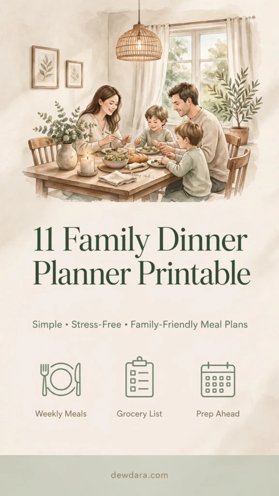 11 Family Dinner Planner Printable