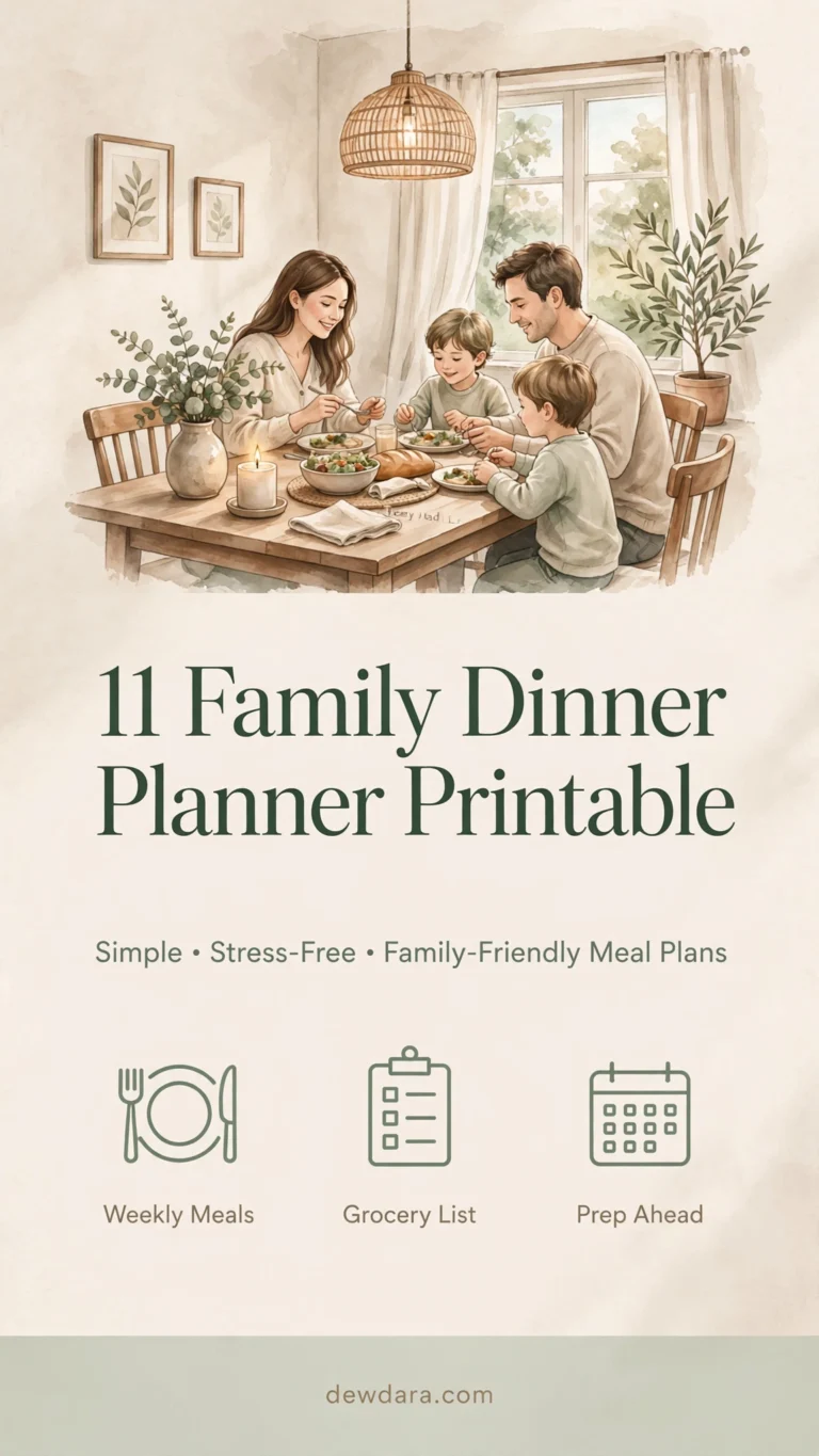 11 Family Dinner Planner Printable