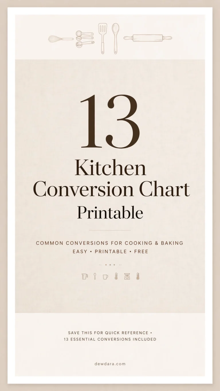 13 Kitchen Conversion Chart Printable