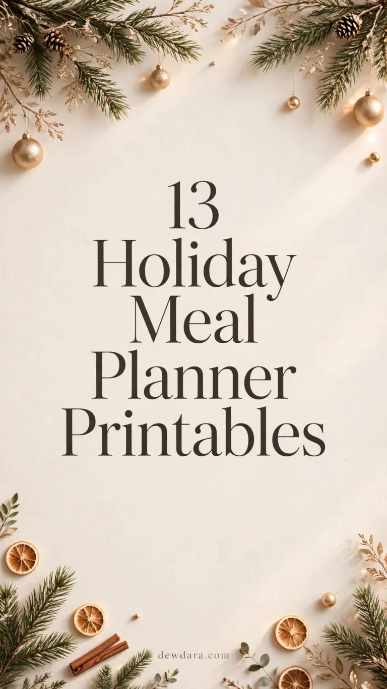 13 Holiday Meal Planner Printable