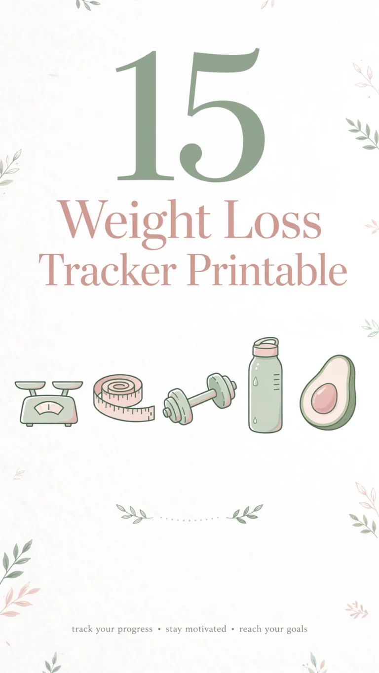 15 Weight Loss Tracker Printable