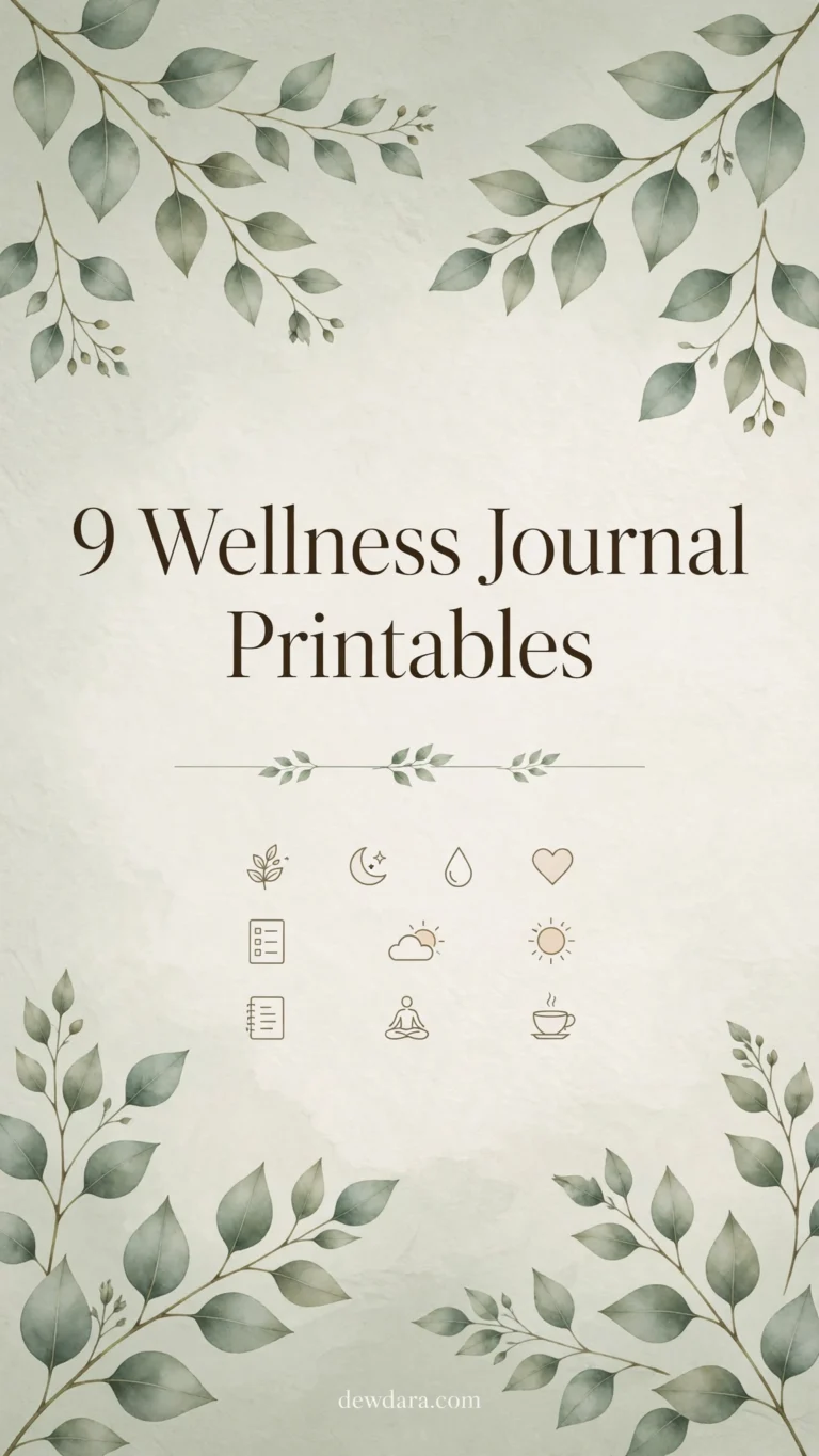 9 Wellness Journal Printable