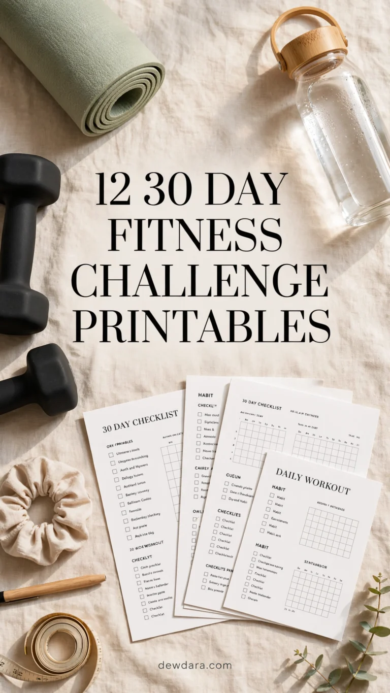 12 30 Day Fitness Challenge Printable
