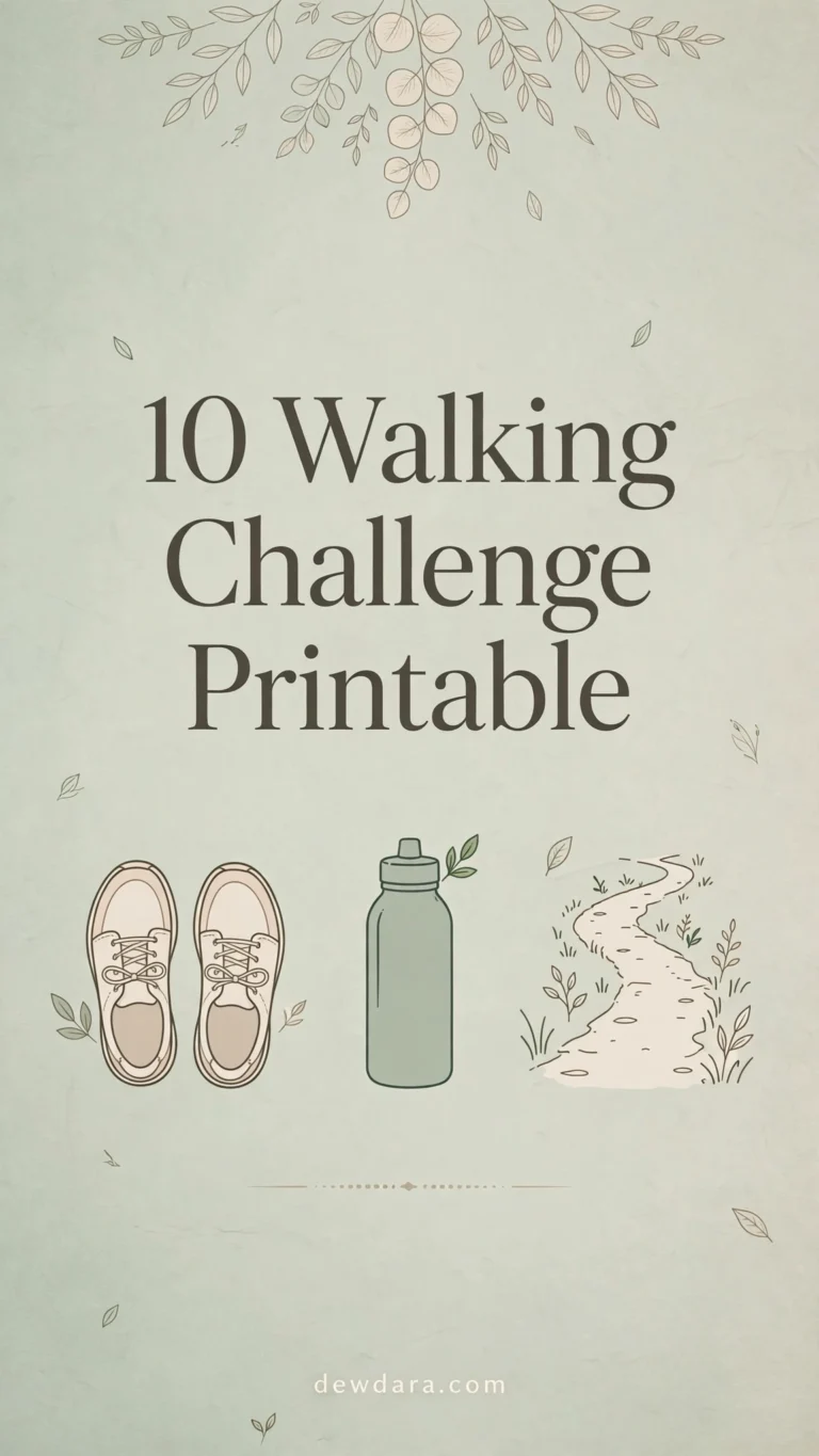 10 Walking Challenge Printable