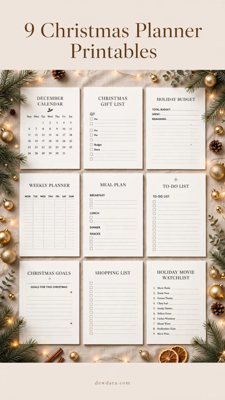 9 Christmas Planner Printable