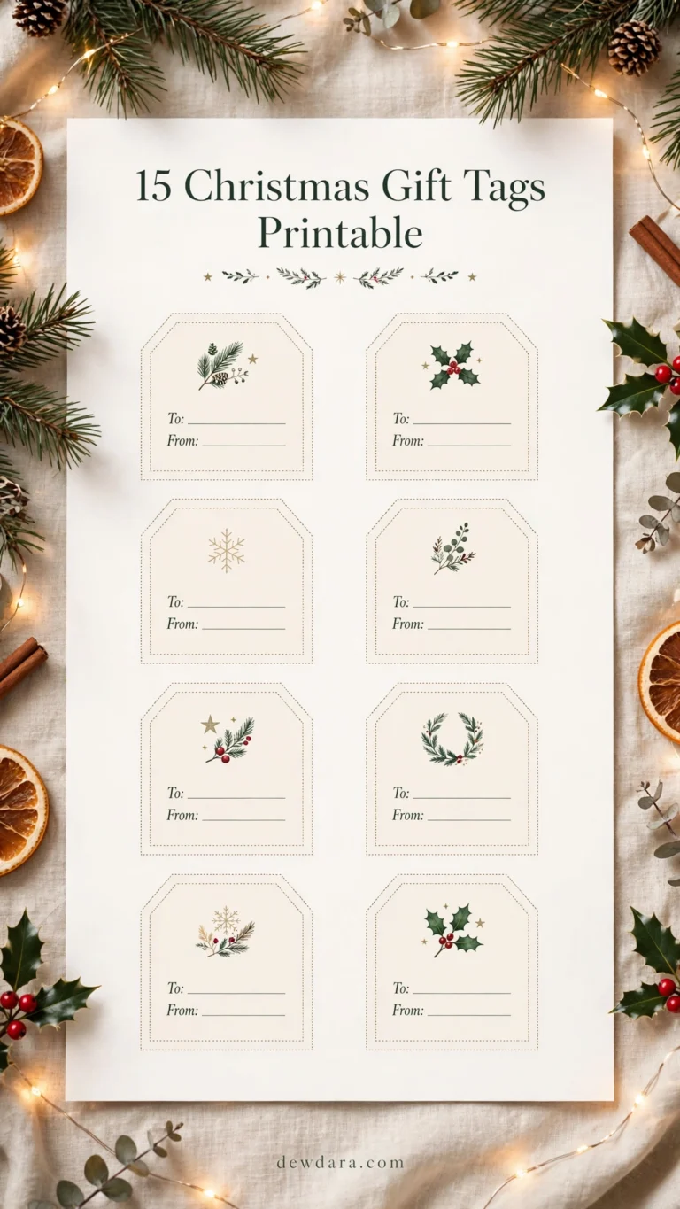 15 Christmas Gift Tags Printable