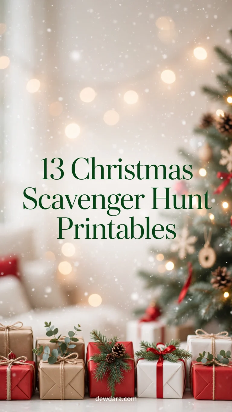 13 Christmas Scavenger Hunt Printable