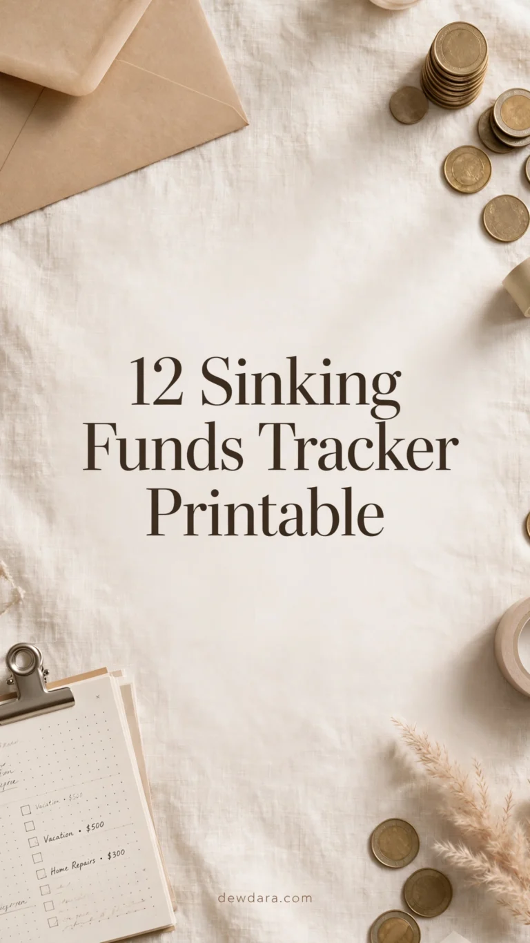 12 Sinking Funds Tracker Printable
