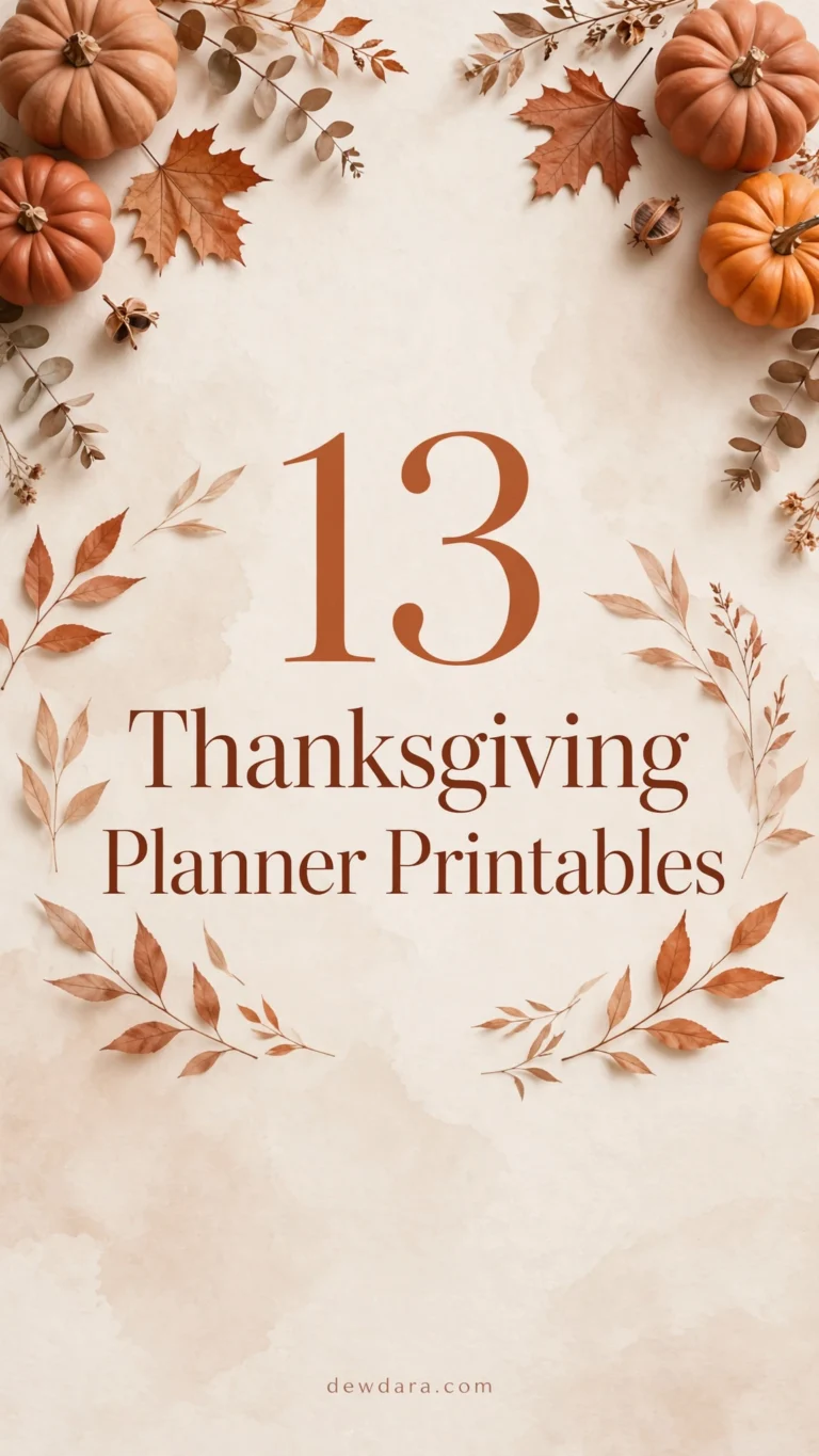 13 Thanksgiving Planner Printable