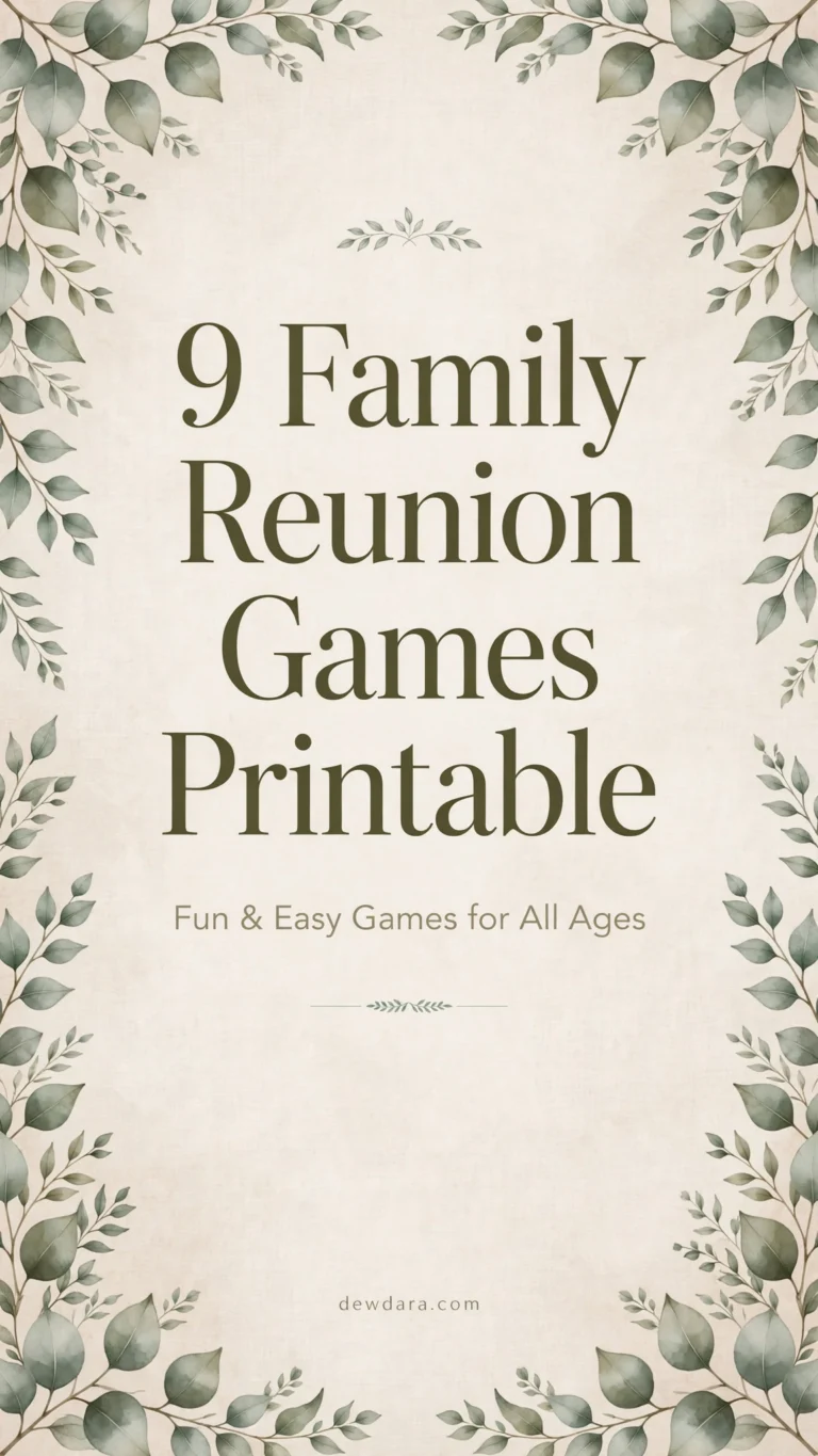 9 Family Reunion Games Printable